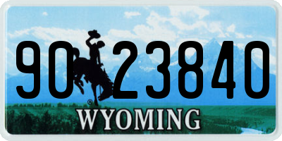 WY license plate 9023840