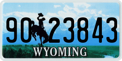WY license plate 9023843