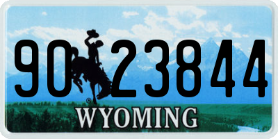 WY license plate 9023844