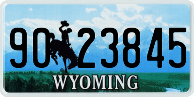 WY license plate 9023845