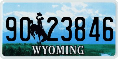 WY license plate 9023846