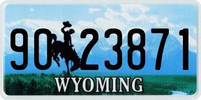 WY license plate 9023871