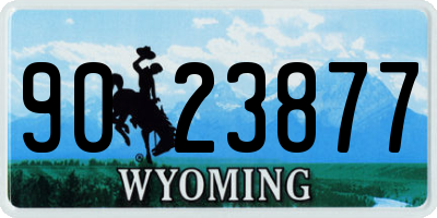 WY license plate 9023877