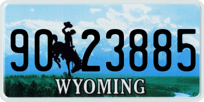 WY license plate 9023885