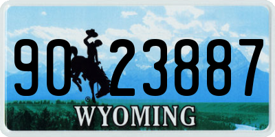 WY license plate 9023887