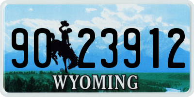 WY license plate 9023912