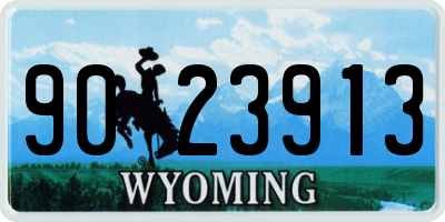 WY license plate 9023913