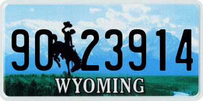 WY license plate 9023914