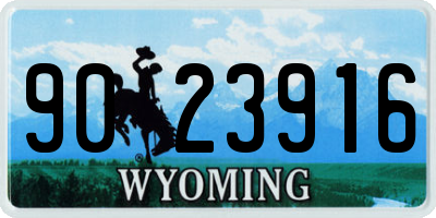 WY license plate 9023916