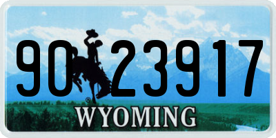 WY license plate 9023917