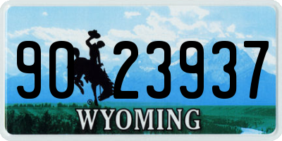 WY license plate 9023937