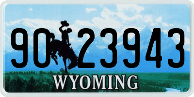 WY license plate 9023943