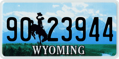 WY license plate 9023944