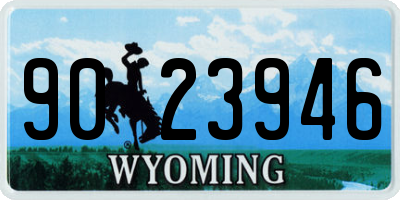 WY license plate 9023946