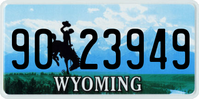 WY license plate 9023949