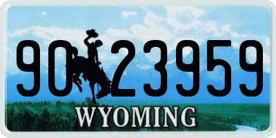 WY license plate 9023959