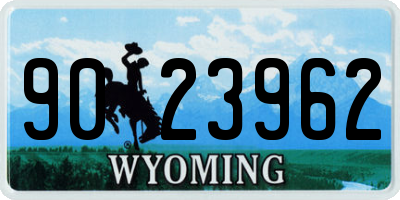 WY license plate 9023962