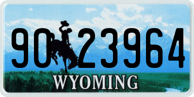 WY license plate 9023964