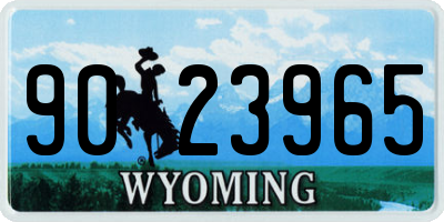 WY license plate 9023965