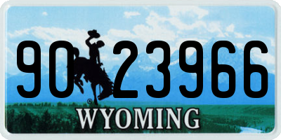 WY license plate 9023966