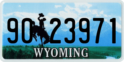 WY license plate 9023971