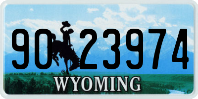 WY license plate 9023974