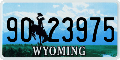 WY license plate 9023975