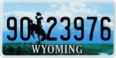 WY license plate 9023976