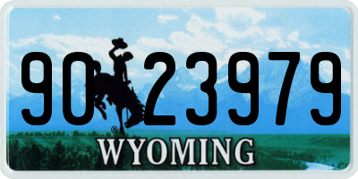 WY license plate 9023979