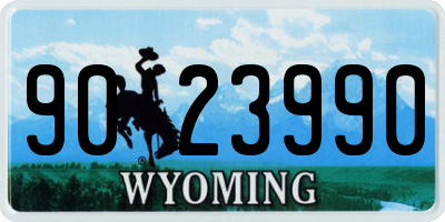 WY license plate 9023990