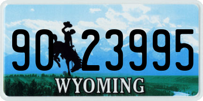 WY license plate 9023995
