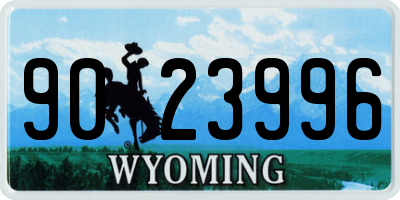 WY license plate 9023996