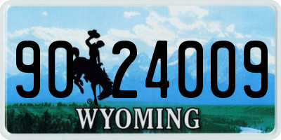 WY license plate 9024009