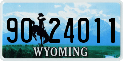 WY license plate 9024011