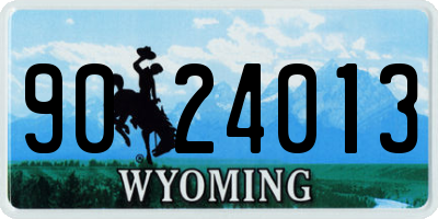 WY license plate 9024013
