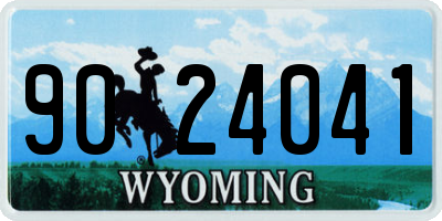 WY license plate 9024041