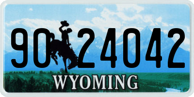 WY license plate 9024042