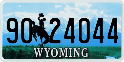 WY license plate 9024044