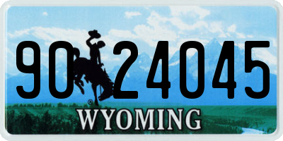 WY license plate 9024045