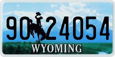 WY license plate 9024054