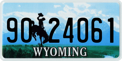 WY license plate 9024061