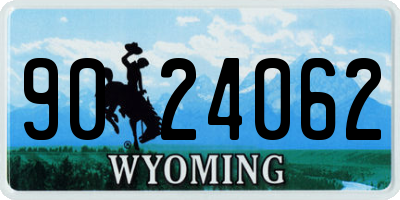 WY license plate 9024062