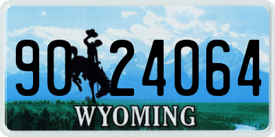 WY license plate 9024064