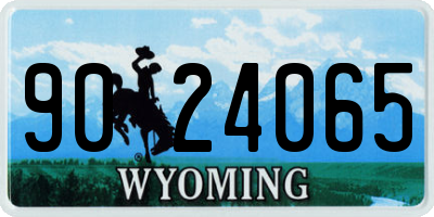 WY license plate 9024065