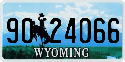 WY license plate 9024066