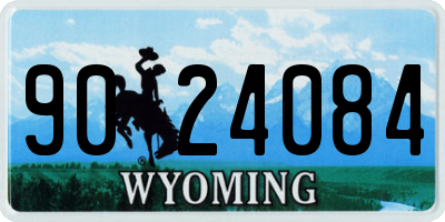 WY license plate 9024084