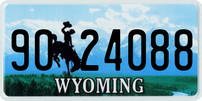 WY license plate 9024088