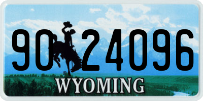 WY license plate 9024096