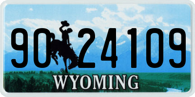 WY license plate 9024109
