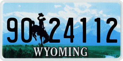 WY license plate 9024112